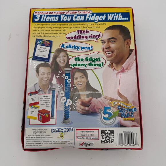 5 Five Second Rule 10th Anniversary Just Spit it Out Board Game Complete NIB - Picture 3 of 6